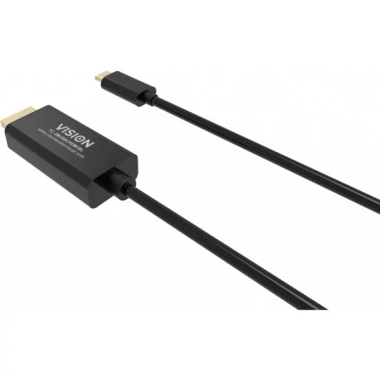 Vision TC 2MUSBCDP8K/BL câble DisplayPort 2 m USB Type-C Noir Vision TC 2MUSBCDP8K/BL câble DisplayPort 2 m USB Type-C Noir