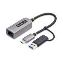 StarTech.com Adaptateur 2.5GbE USB-C vers Ethernet avec Convertisseur USB-A, NBASE-T NIC, USB 3.0 Type-C 2.5/1G Réseau Multi Speed, Compatible Thunderbolt, Windows & Mac StarTech.com Adaptateur 2.5GbE USB-C vers Ethernet avec Convertisseur USB-A, NBASE-T NIC, USB 3.0 Type-C 2.5/1G Réseau Multi Speed, Compatible Thunderbolt, Windows & Mac