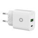 Mobile Origin MO12 Universel Blanc Secteur Charge rapide Intérieure