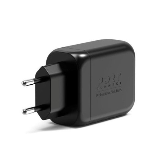 Port Designs 902065EPEU chargeur d'appareils mobiles Ordinateur portable, Tablette, Smartphone Noir Secteur Intérieure