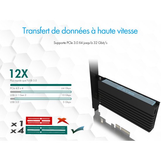 ICY BOX IB-PCI214M2-HSL carte et adaptateur d'interfaces Interne M.2