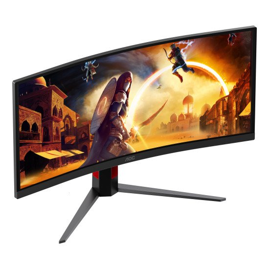 AOC G4 CU34G4ZCA écran PC 86,4 cm (34") 3440 x 1440 pixels Wide Quad HD Noir, Rouge