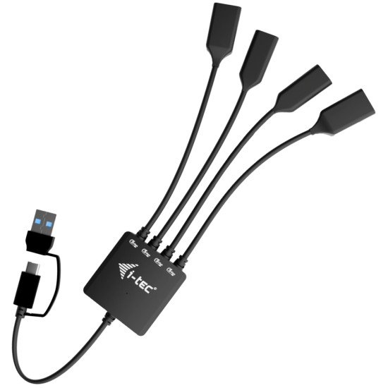 i-tec USB-C/USB-A Cable HUB 4 port (2x USB-C, 2x USB-A) i-tec USB-C/USB-A Cable HUB 4 port (2x USB-C, 2x USB-A)