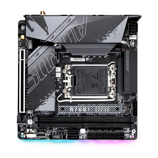 Gigabyte B760I AORUS PRO carte mère Intel B760 Express LGA 1700 mini ITX Gigabyte B760I AORUS PRO carte mère Intel B760 Express LGA 1700 mini ITX