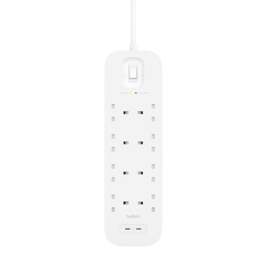 Belkin Connect Blanc 8 sortie(s) CA 2 m