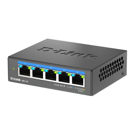 D-Link DMS-105 Non-géré 2.5G Ethernet (100/1000/2500) Noir