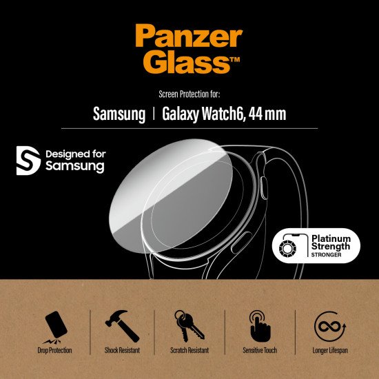 PanzerGlass Samsung Galaxy Watch 6 Classic 47mm Transparent Verre trempé, Polyéthylène téréphthalate (PET)