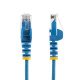 StarTech.com Câble Ethernet CAT6 Bleu Fin de 15m, Sans Accroc, 100W PoE, UTP, LSZH, Fil de Cuivre Pur 28AWG, Cordon Patch Réseau RJ45 avec Serre-Câble, Contrôlé Fluke
