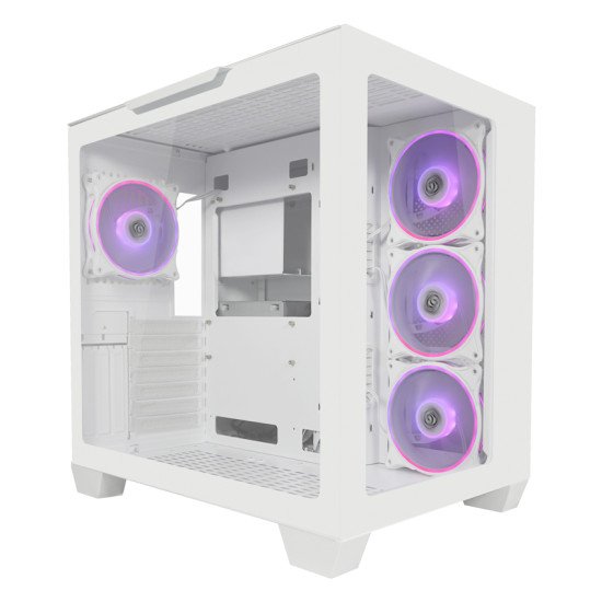 LC-Power Gaming 807W Midi Tower Blanc