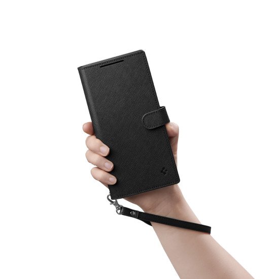 Spigen Wallet S Plus coque de protection pour téléphones portables 17,3 cm (6.8") Folio porte carte Noir