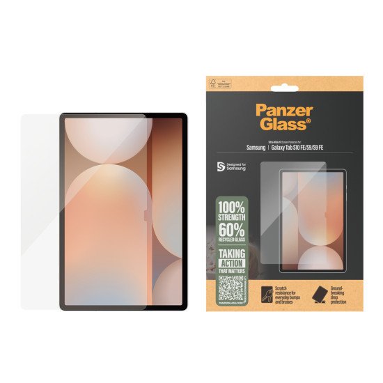 PanzerGlass ® Screen Protector Samsung Galaxy Tab S10 FE | S9 5G | S9 FE 5G | Ultra-Wide Fit Protection d'écran transparent 1 pièce(s)