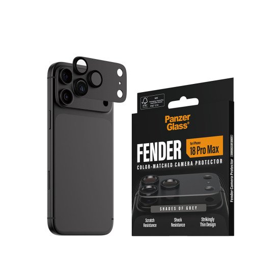 PanzerGlass ® Fender Camera Protector Shades of Grey iPhone 2026 Pro Max Protection d'écran transparent 1 pièce(s)