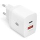 HYPER HJ205EU chargeur d'appareils mobiles Smartphone, Tablette Blanc Secteur Charge rapide Intérieure HYPER HJ205EU chargeur d'appareils mobiles Smartphone, Tablette Blanc Secteur Charge rapide Intérieure