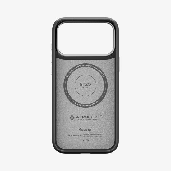 Spigen Enzo Aramid T (MagFit) coque de protection pour téléphones portables 16 cm (6.3") Housse Noir, Argent