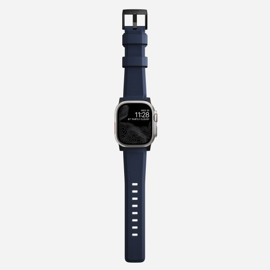 Nomad NM01295785 accessoire intelligent à porter sur soi Bande Bleu Caoutchouc, Acier inoxydable
