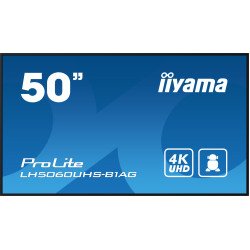 iiyama LH5060UHS-B1AG affichage de messages Carte A numérique 125,7 cm (49.5") LED Wifi 500 cd/m² 4K Ultra HD Noir Intégré dans le processeur Android 11 24/7