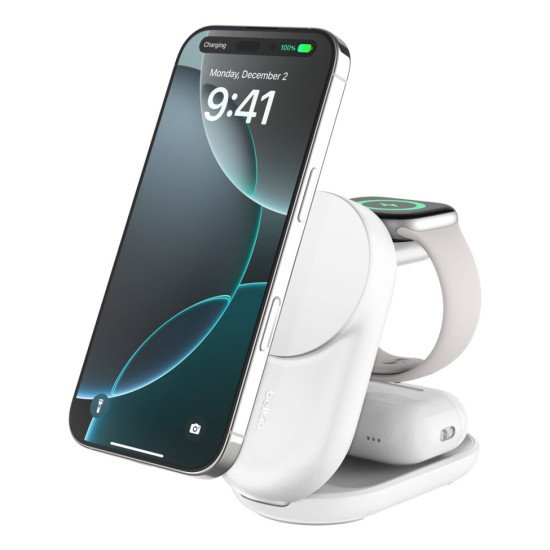 Belkin Qi2 Fitness tracker, Casques, Smartphone, Smartwatch Blanc USB Recharge sans fil Charge rapide Intérieure