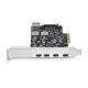 StarTech.com Carte PCIe USB à 5 Ports, USB 3.2 10Gbps, Carte PCI Express avec 4x USB-C et 1x USB-A interne, Carte Contrôleur USB PCIe, Windows/macOS/Linux StarTech.com Carte PCIe USB à 5 Ports, USB 3.2 10Gbps, Carte PCI Express avec 4x USB-C et 1x USB-A interne, Carte Contrôleur USB PCIe, Windows/macOS/Linux