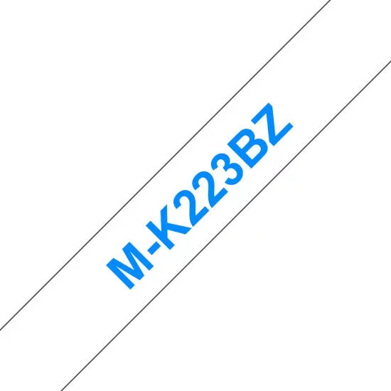 Brother M-K223B ruban d'étiquette Bleu sur blanc Brother M-K223B ruban d'étiquette Bleu sur blanc