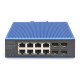 Digitus Commutateur industriel 8+4 ports Gigabit Ethernet PoE
