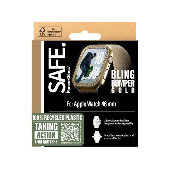 PanzerGlass SAFE by PG Scrn Bump Gold Watch 45mm Transparent PanzerGlass SAFE by PG Scrn Bump Gold Watch 45mm Transparent