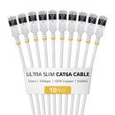 StarTech.com 6ASTP34WHS15CM10PK câble de réseau Blanc 0,15 m Cat6a U/FTP (STP) Rond