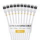 StarTech.com 6ASTP34WHS15CM10PK câble de réseau Blanc 0,15 m Cat6a U/FTP (STP) Rond