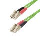 StarTech.com Câble Fibre Optique Multimode OM5 LC à LC (UPC) de 2m, Cordon/Jarretière/Connecteur Fibre Optique 50/125µm Duplex LOMMF Zipcord, VCSEL, 40G/100G, Insensible à la Courbure, Cordon de Liaison Fibre LSZH