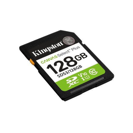 Kingston Technology 128 Go SDXC Canvas Select Plus Gen3 150 Mo/s C10 UHS-I U1 V10 Kingston Technology 128 Go SDXC Canvas Select Plus Gen3 150 Mo/s C10 UHS-I U1 V10