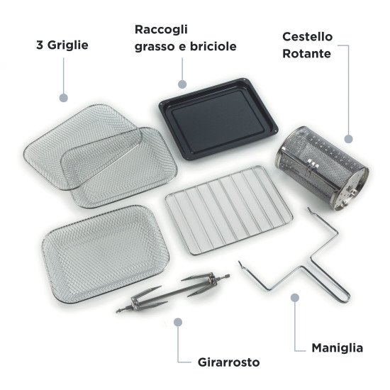 Ariete 4632/04 Unique 16 L Pose libre 1400 W Friteuse d'air chaud Vert