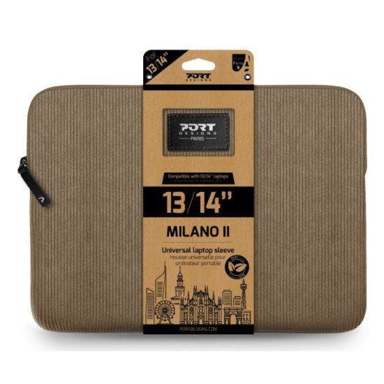 PORT Designs Milano II Eco Sleeve 35,6 cm (14") Housse Marron