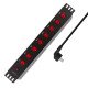 LogiLink PDU8D01 protection surtension Noir 8 sortie(s) CA 230 V 2 m