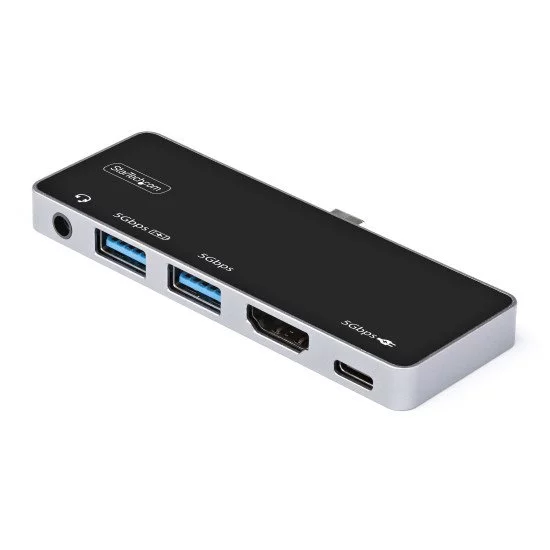 StarTech.com Adaptateur Multiport USB-C - USB-C vers 4K 60Hz HDMI 2.0 - Power Delivery Passthrough 100W - Hub USB 3.0 3 Ports - Audio - Mini Dock USB-C - Travel Dock USB Type-C StarTech.com Adaptateur Multiport USB-C - USB-C vers 4K 60Hz HDMI 2.0 - Power Delivery Passthrough 100W - Hub USB 3.0 3 Ports - Audio - Mini Dock USB-C - Travel Dock USB Type-C