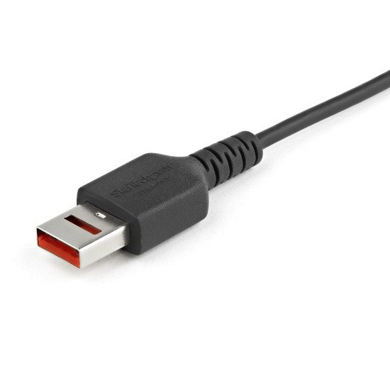 StarTech.com Câble Chargeur Sécurisé 1m - Data Blocker - Câble USB-A vers Micro USB - Protection No-Data Charge/Alim. Uniquement pour SmartPhone/Tablette – Câble Blocage Transfert Données USB