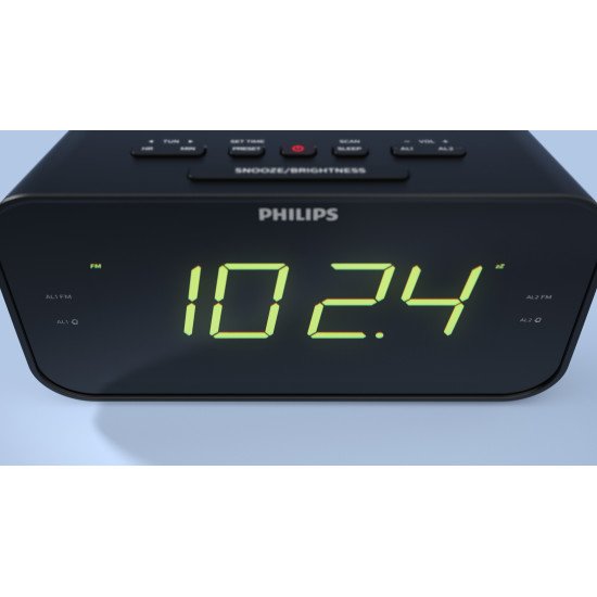 Philips TAR3306/12 réveil-matin numérique Noir