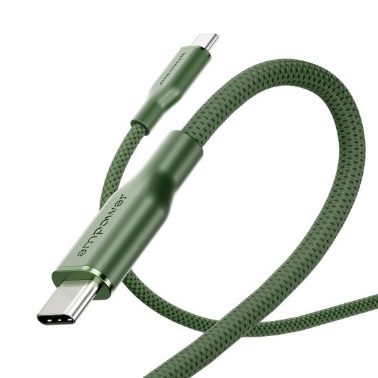 PanzerGlass empower™ by ® Racing 60W USB-C to USB-C Cable | USB 2.0 | 2M | Sage câble USB Vert