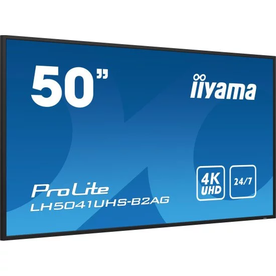 iiyama LH5041UHS-B2AG affichage de messages Écran plat de signalisation numérique 127 cm (50") LCD 500 cd/m² 4K Ultra HD Noir 24/7 iiyama LH5041UHS-B2AG affichage de messages Écran plat de signalisation numérique 127 cm (50") LCD 500 cd/m² 4K Ultra HD Noir 24/7