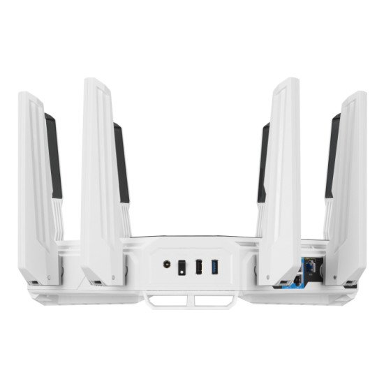 ASUS ROG Rapture GT-BE19000AI routeur sans fil 10 Gigabit Ethernet Tri-bande (2,4 GHz / 5 GHz / 6 GHz) Blanc