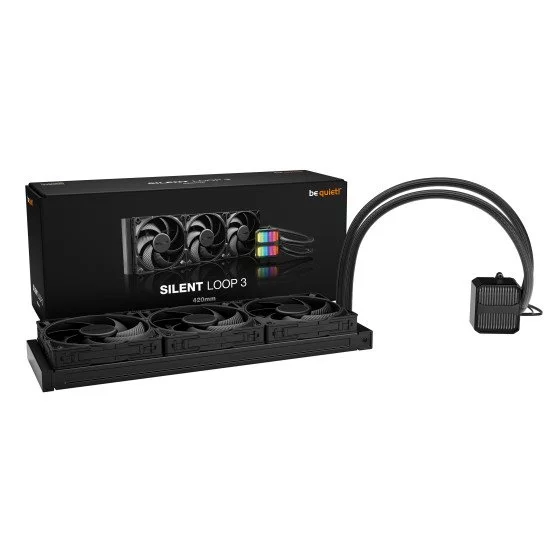 be quiet! Silent Loop 3 420 mm | Système de refroidissement liquide tout-en-un, 420 mm, noir, socket Intel et AMD be quiet! Silent Loop 3 420 mm | Système de refroidissement liquide tout-en-un, 420 mm, noir, socket Intel et AMD