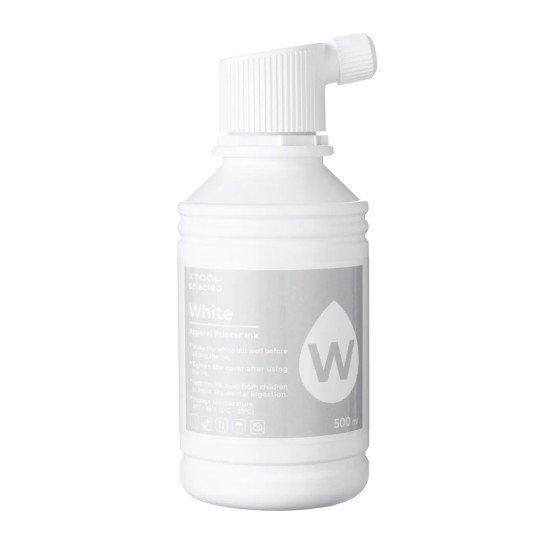 xTool Selected Apparel Printer Encre (500 ml) Blanc