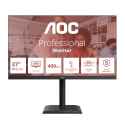 AOC E4 U27E4CV écran PC 68,6 cm (27") 3840 x 2160 pixels 4K Ultra HD LED Noir