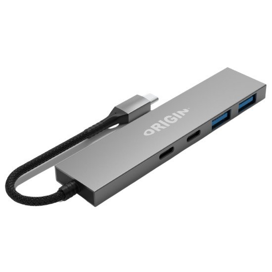Origin Storage Origin 4 Ports - 2 USB3.2 & 2 Type C Gen1 Hub Avec fil USB 3.2 Gen 1 (3.1 Gen 1) Type-A + Type-C Gris Origin Storage Origin 4 Ports - 2 USB3.2 & 2 Type C Gen1 Hub Avec fil USB 3.2 Gen 1 (3.1 Gen 1) Type-A + Type-C Gris