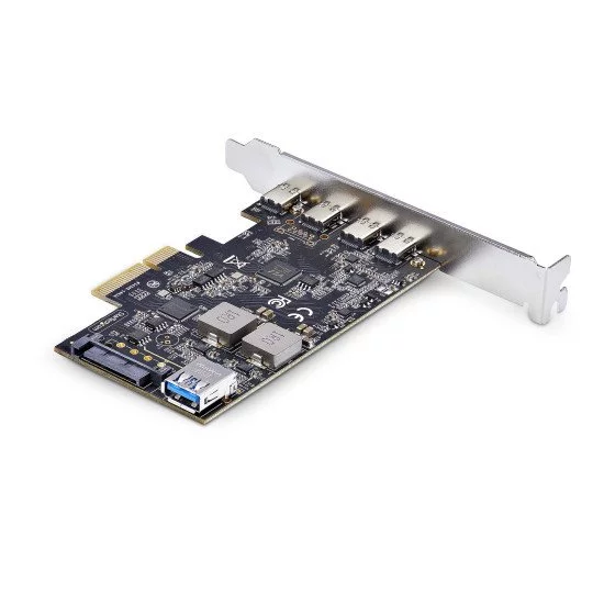 StarTech.com Carte PCIe USB à 5 Ports, USB 3.2 10Gbps, Carte PCI Express avec 4x USB-C et 1x USB-A interne, Carte Contrôleur USB PCIe, Windows/macOS/Linux StarTech.com Carte PCIe USB à 5 Ports, USB 3.2 10Gbps, Carte PCI Express avec 4x USB-C et 1x USB-A interne, Carte Contrôleur USB PCIe, Windows/macOS/Linux