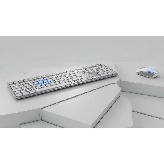 CHERRY DW 9100 SLIM clavier RF sans fil + Bluetooth QWERTZ Argent CHERRY DW 9100 SLIM clavier RF sans fil + Bluetooth QWERTZ Argent
