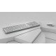 CHERRY DW 9100 SLIM clavier RF sans fil + Bluetooth QWERTZ Argent