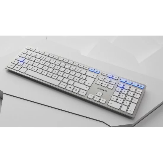 CHERRY DW 9100 SLIM clavier RF sans fil + Bluetooth QWERTZ Argent CHERRY DW 9100 SLIM clavier RF sans fil + Bluetooth QWERTZ Argent