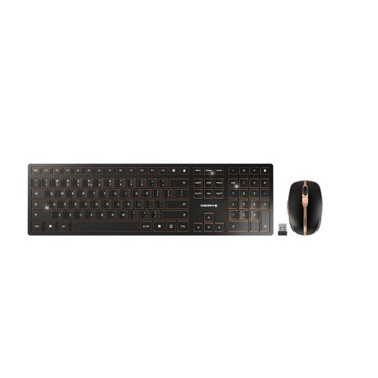 CHERRY DW 9100 SLIM clavier RF sans fil + Bluetooth QWERTY Anglais américain Noir