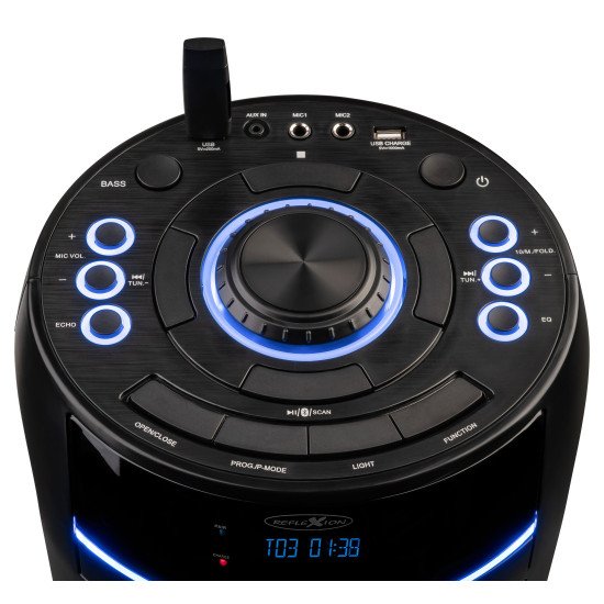 Reflexion PS10BTCD haut-parleur portable et de fête Orateur du parti Noir 480 W