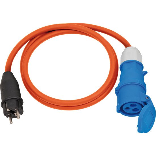 Brennenstuhl 1132910025 câble électrique Orange 1,5 m IEC Type E (3.4 mm, 3.1 mm) Prise d'alimentation type F