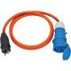 Brennenstuhl 1132910025 câble électrique Orange 1,5 m IEC Type E (3.4 mm, 3.1 mm) Prise d'alimentation type F